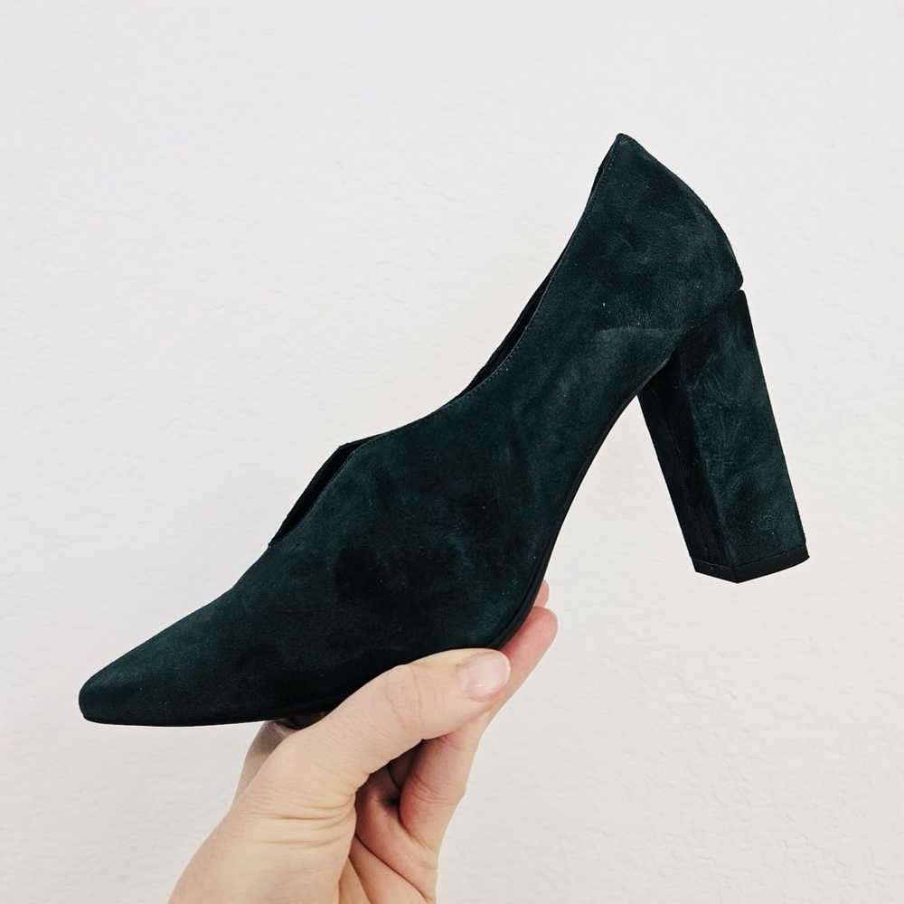 Marian Elegant Black Suede Leather Women's Heels SZ IT 38 NWT